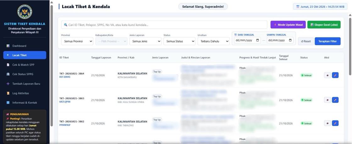 Sistem Tiket Kendala &mdash; field issue ticketing system