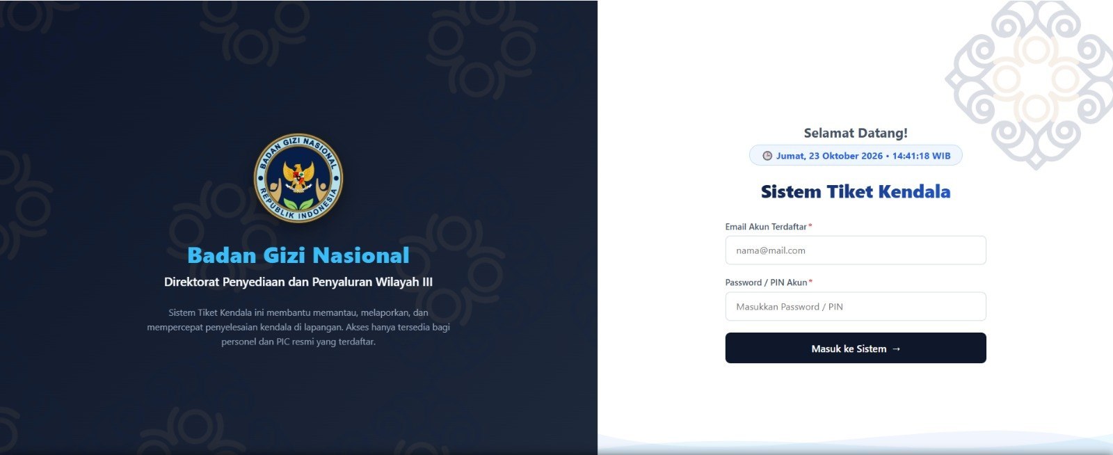 Sistem Tiket Kendala — field issue ticketing system