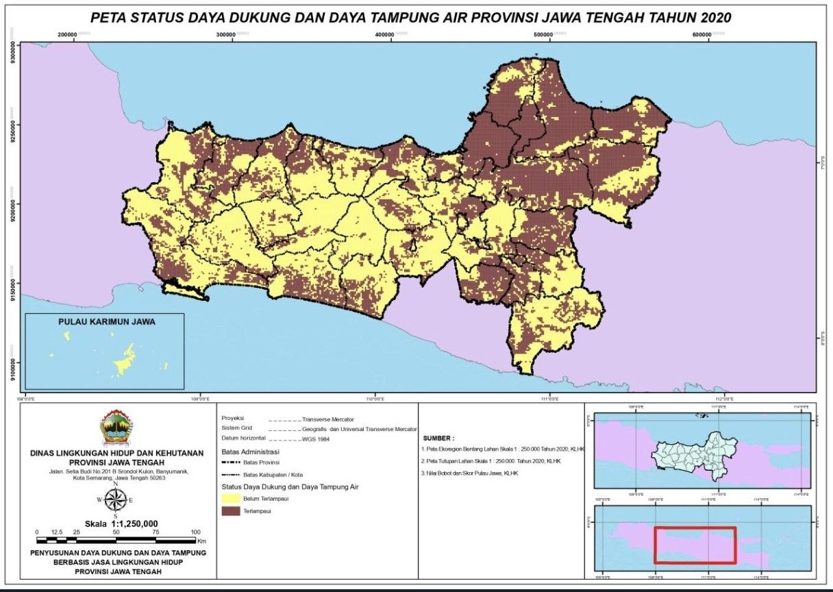 Thematic mapping for a provincial environmental analysis