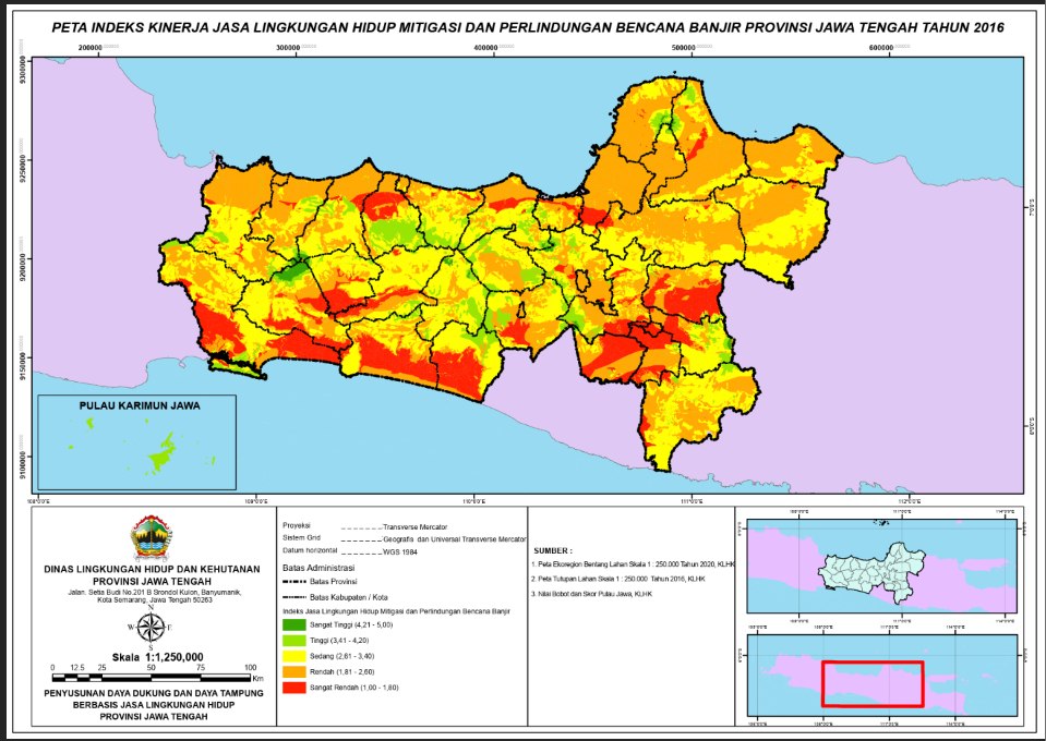 Thematic mapping for a provincial environmental analysis