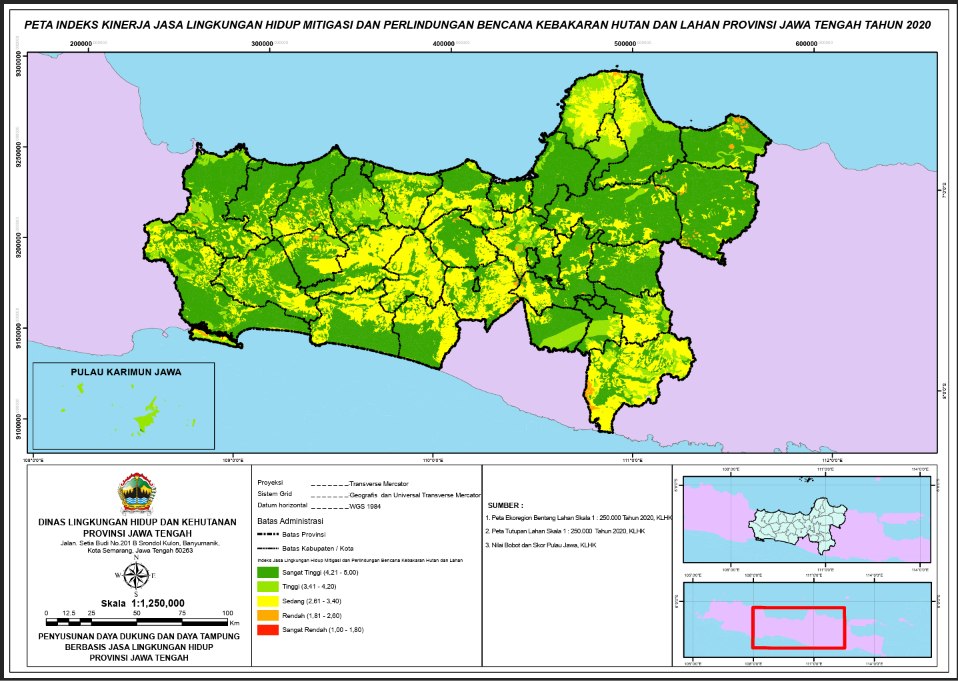 Thematic mapping for a provincial environmental analysis