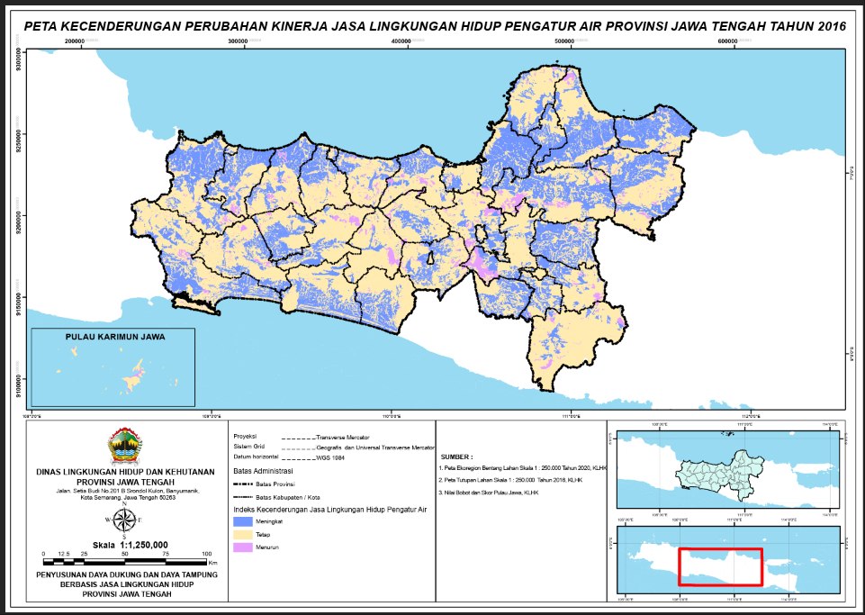 Thematic mapping for a provincial environmental analysis
