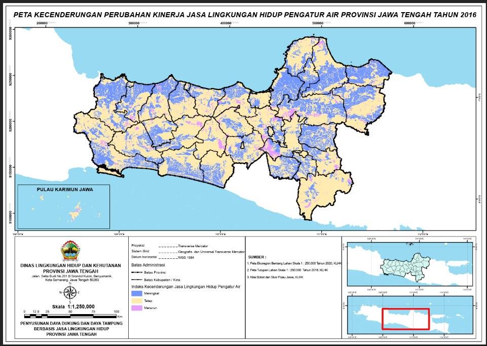 Thematic mapping for a provincial environmental analysis