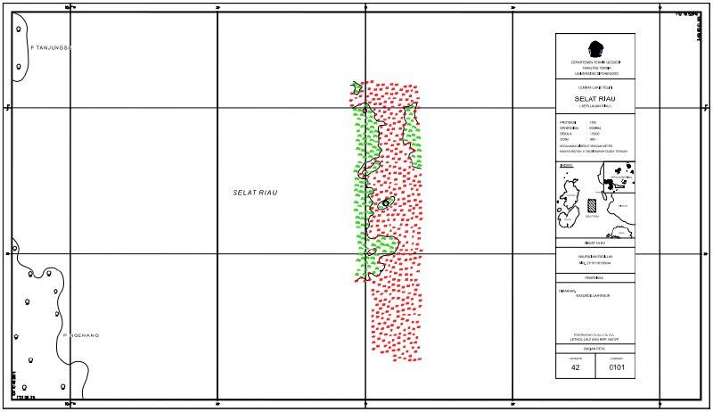 Multibeam echosounder processing, Selat Riau